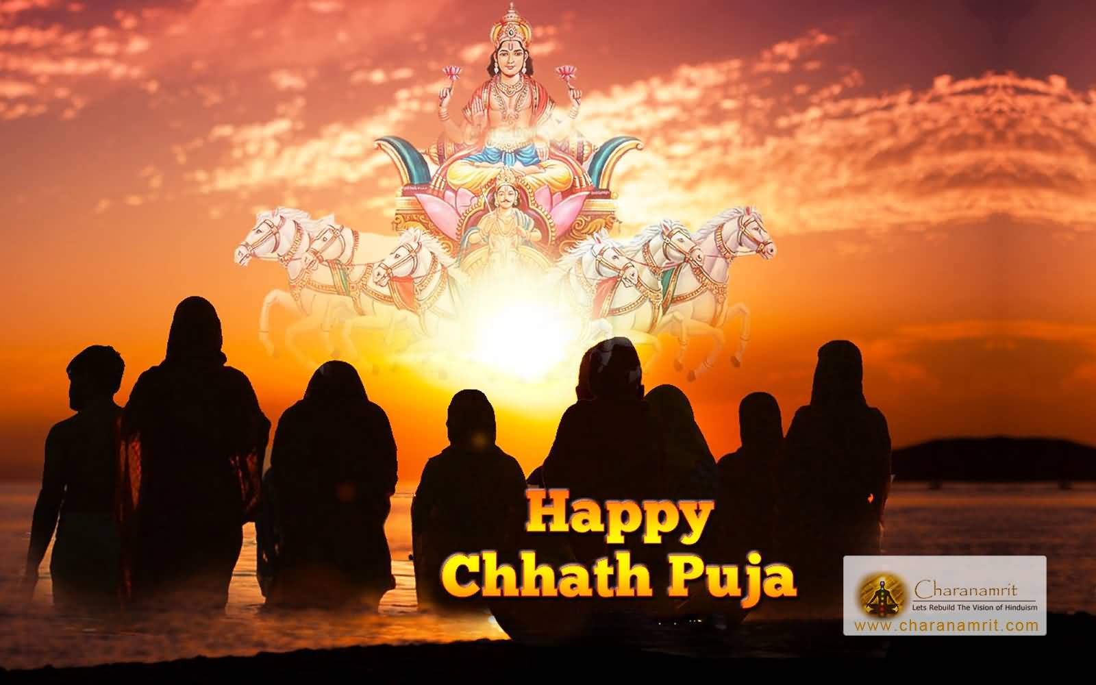 Happy Chhath Puja Greetings Wallpaper