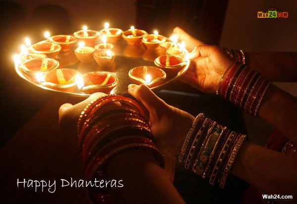 Happy Dhanteras Diyas In Thali