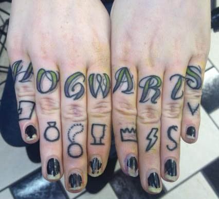 Harry Potter Inspired Knuckle Tattoo For Girls