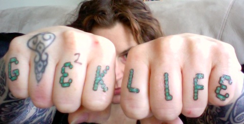 Knuckle Geek Life Tattoo