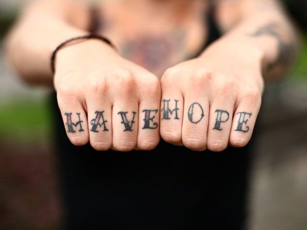 Knuckle Have Hope Tattoo