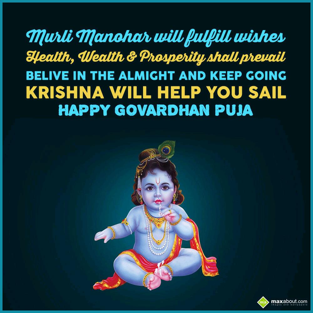 Krishna Will Help You Sail Happy Govardhan Puja