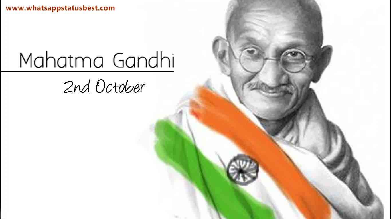 Mahatma Gandhi Jayanti 2 October Indian Flag And Mahatma Gandhi