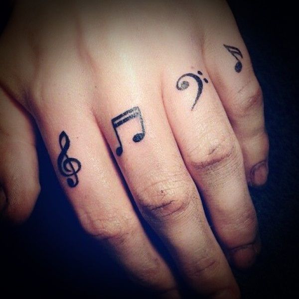 Musical Knuckle Tattoo