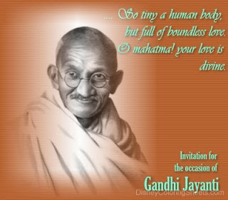 So Tiny A Human Body But Full Of Boundless Love. Mahatma Your Love Is Divine. Invitation For The Occasion Of Gandhi Jayanti