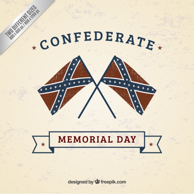 Confederate Memorial Day Retro Card