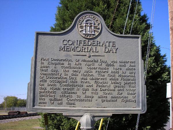 Confederate Memorial Day Sign Board