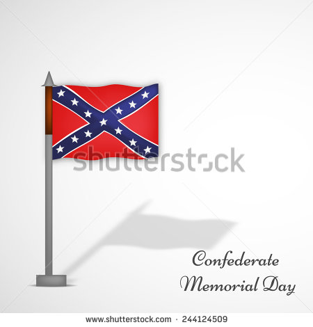 Confederate Memorial Day United States South Flag Illustration