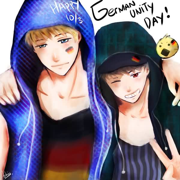 German Unity Day Anime Picture