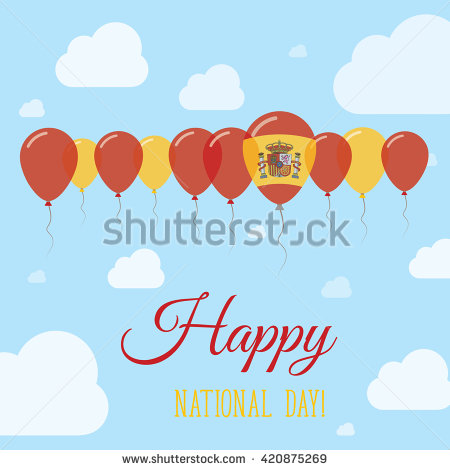 Happy National Day Of Spain Balloons Picture