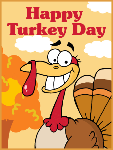 Happy Turkey Day Smiling Turkey Clipart