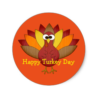 Happy Turkey Day Sticker