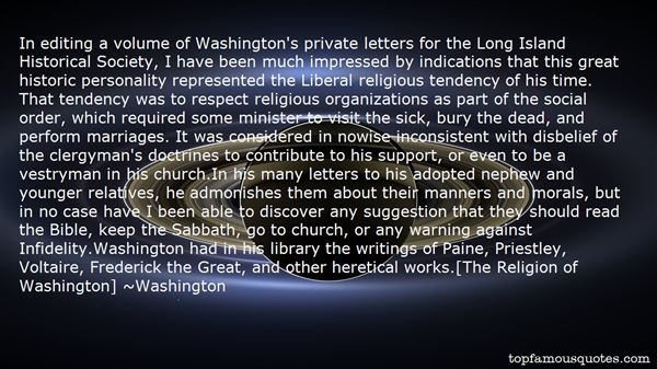 In editing a volume of Washington's private letters for the Long Island Historical Society, I have been much impressed by indications that this ...  Moncure D. Conway