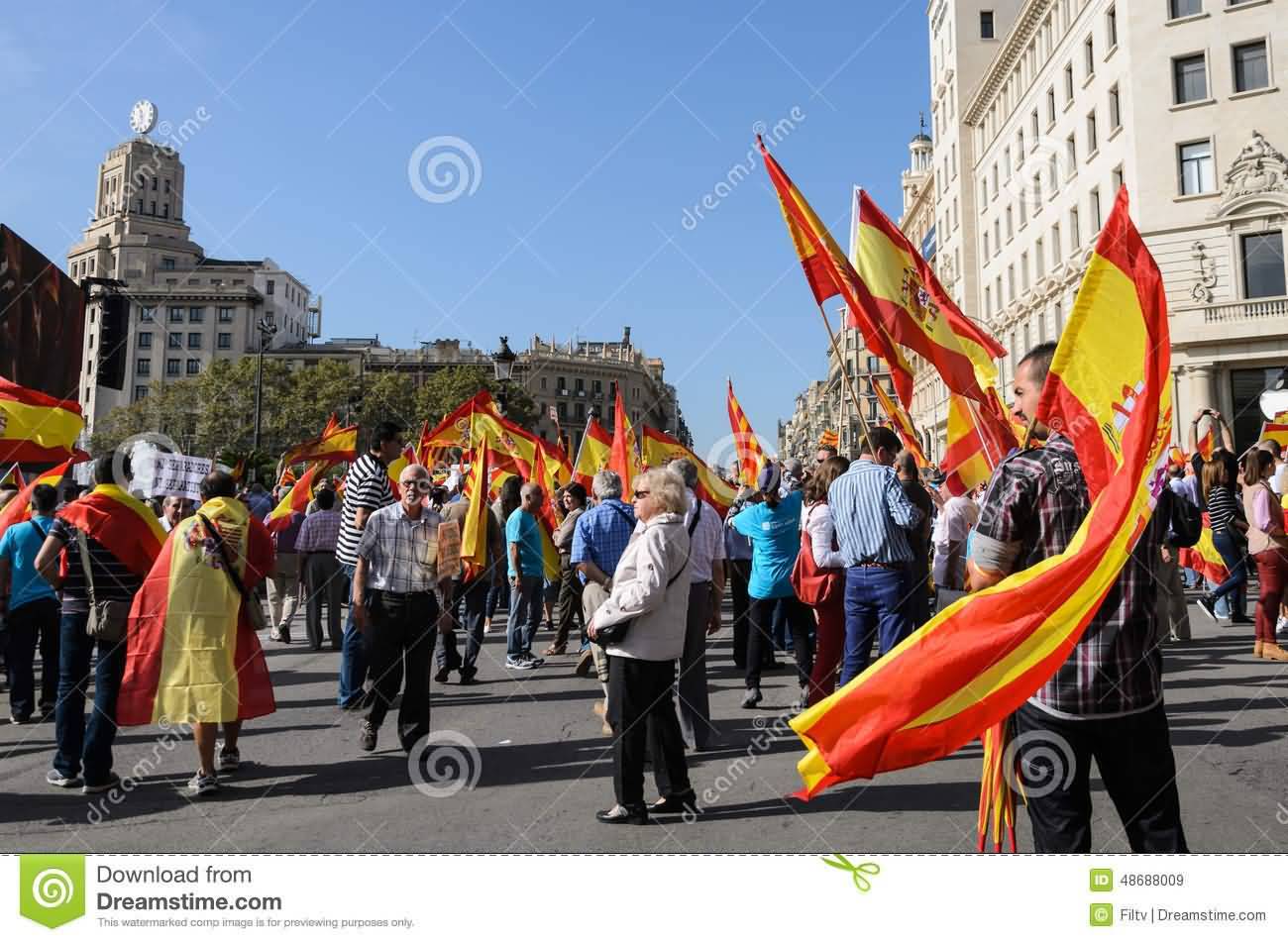 National Day Of Spain In Barcelona