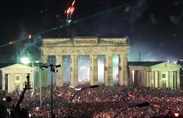 People Gathered At Brandenburg Gate, Berlin To Celebrate German Unity Day