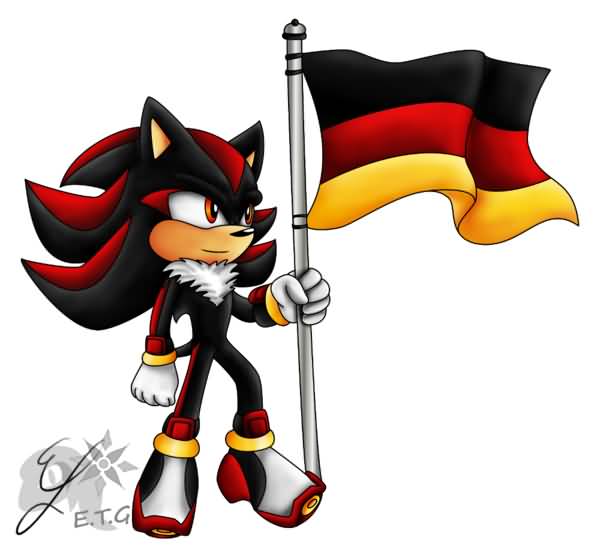 Sonic With German Flag Happy German Unity Day Picture