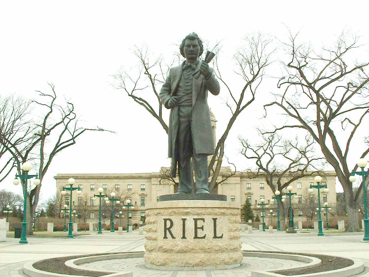 Statue Of Louis Riel By Miguel Joyal In Winnipeg Happy Louis Riel Day