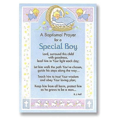 A Baptismal Prayer For A Special Boy