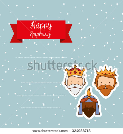 Happy Epiphany 2017 Kings Illustration