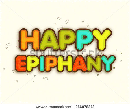 Happy Epiphany Greetings With Colorful Text