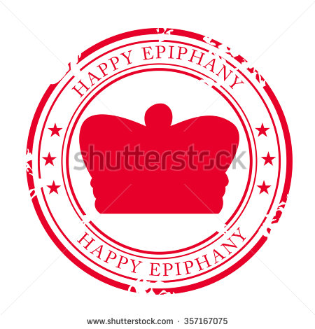 Happy Epiphany Red Stamp