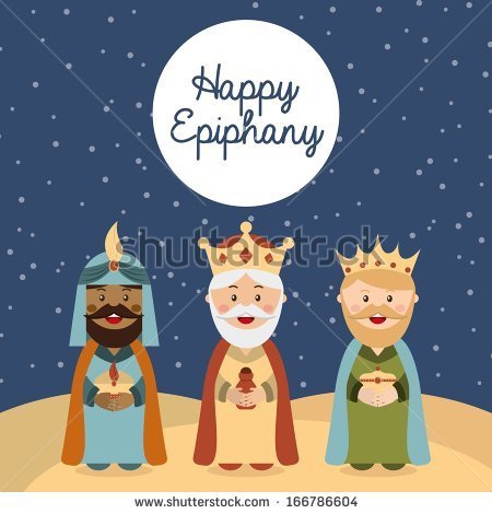 Happy Epiphany Three Kings Illustration