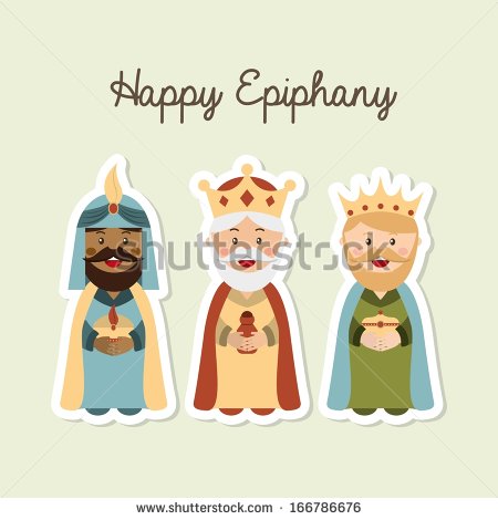 Happy Epiphany Three Kings Illustration