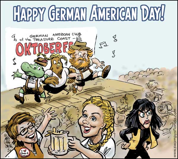 Happy German American Day Cartoon Picture