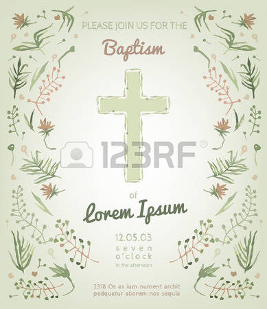 Please Join Us For The Baptism Invitation Card