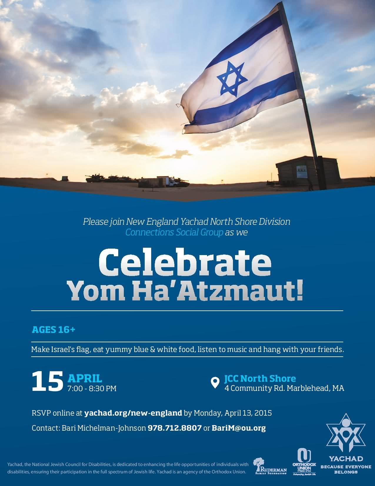 Celebrate Yom Ha'atzmaut Poster