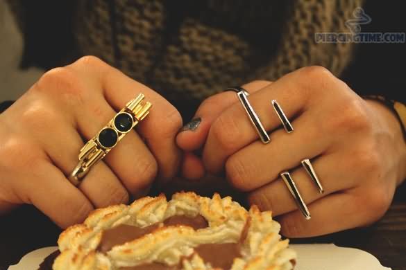 Extreme Finger Ring Piercings