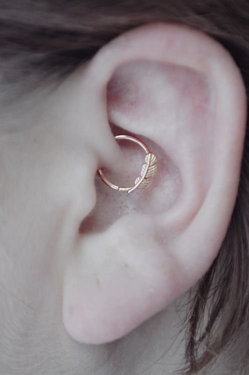 Feather Ring Daith Piercing For Girls