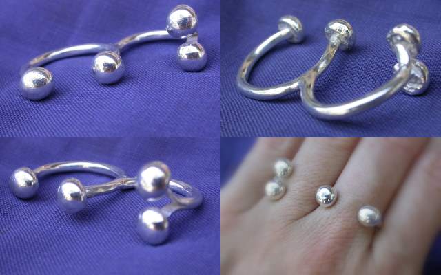 Finger Ring Piercing With Circular Barbell