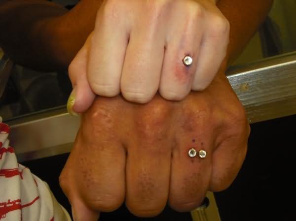 Finger Ring Piercings For Couple