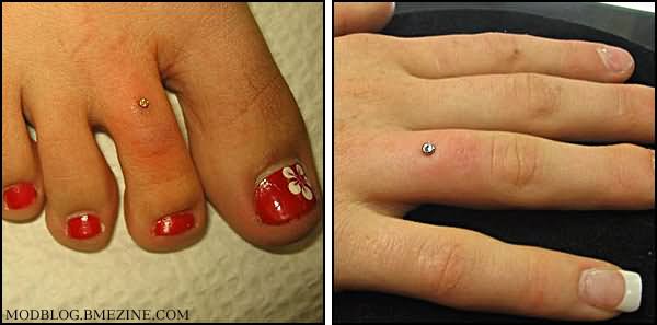 Foot And Hand Finger Ring Piercings