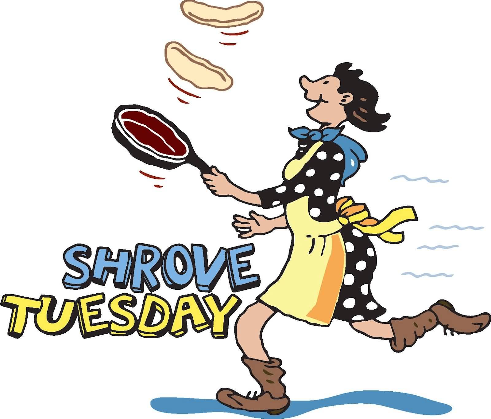 Shrove Tuesday Tossing Pancakes Clipart