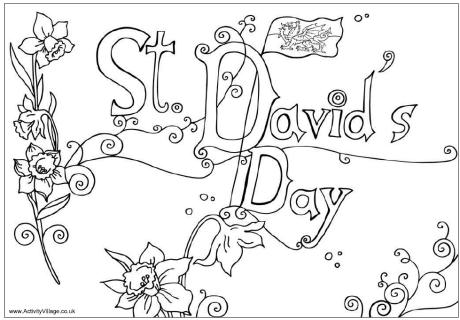 St. David's Day Coloring Page