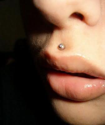 Upper Lip Crawford Piercing For Girls