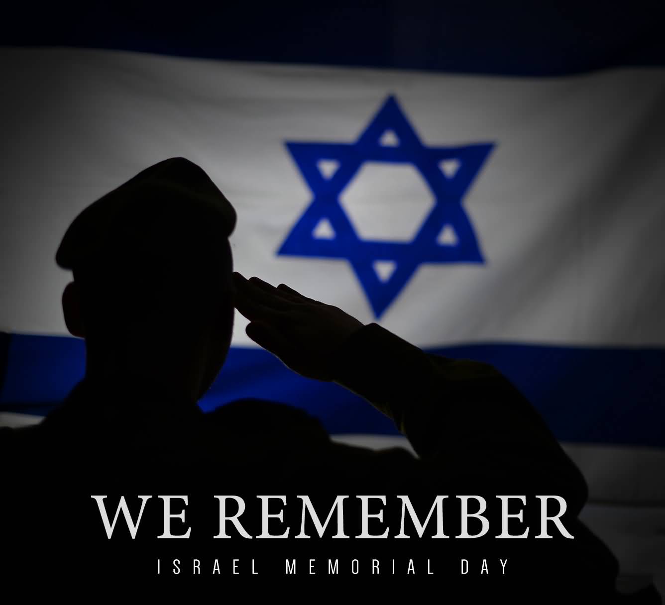 We Remember Israel Memorial Day Yom Hazikaron Saluting Soldier Picture