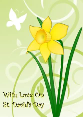 With Love On St. David's Day Clipart