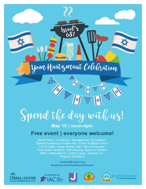 Yom Ha'atzmaut Celebration Spend The Day With Us Poster