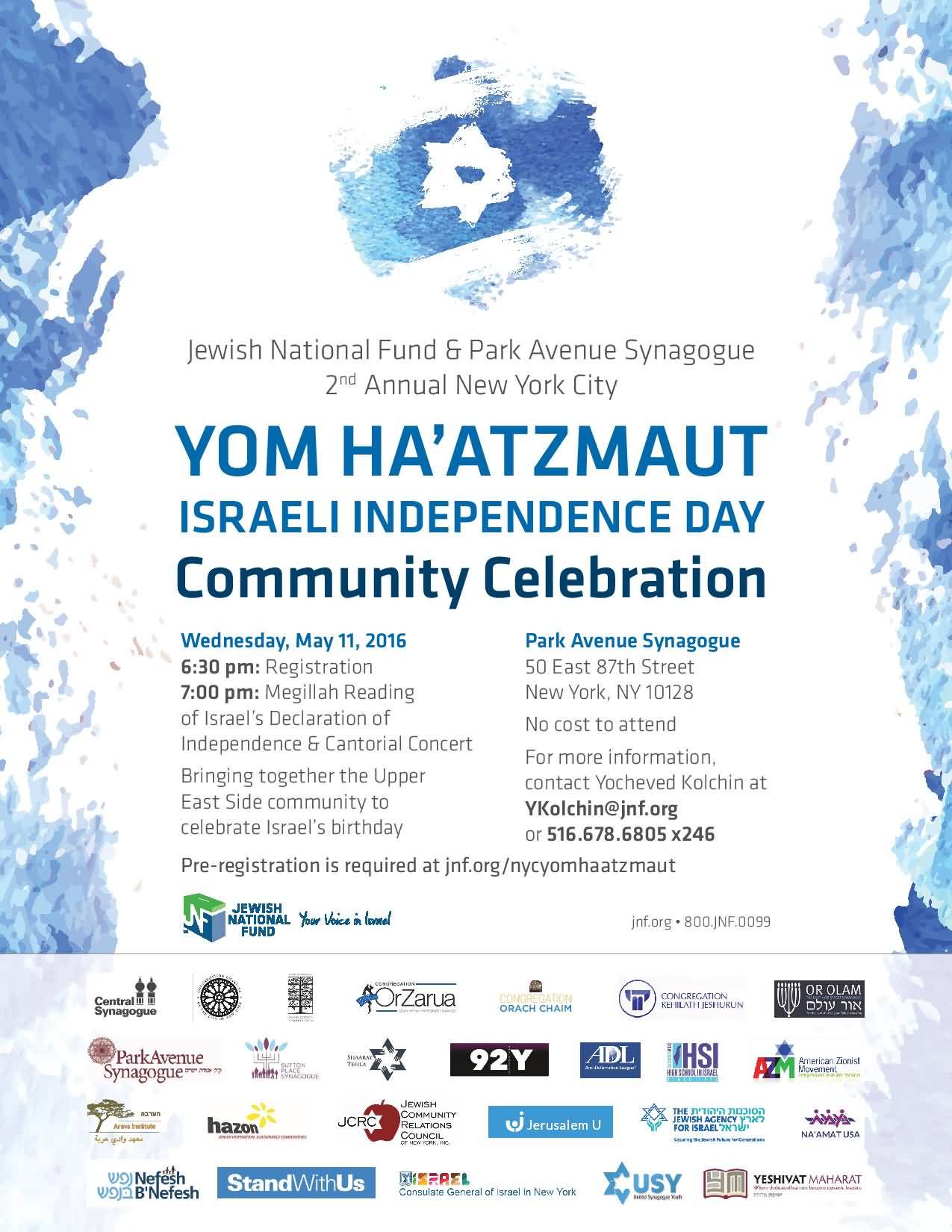 Yom Ha'atzmaut Israeli Independence Community Celebration