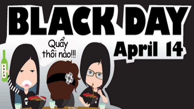 Black Day April 14 Cartoon Picture