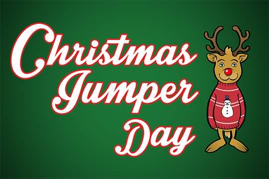 Christmas Jumper Day Reindeer Cartoon