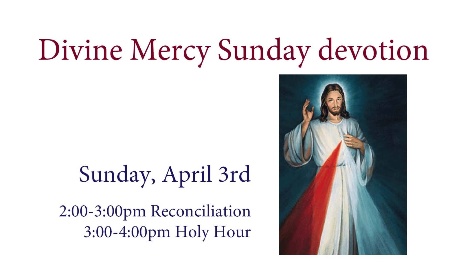 Divine Mercy Sunday Devotion