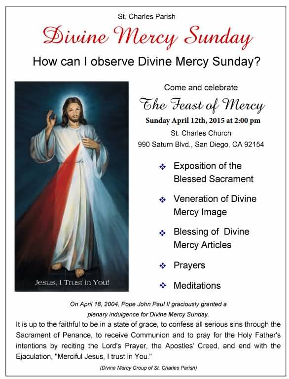 Divine Mercy Sunday How Can I Observe Divine Mercy Sunday