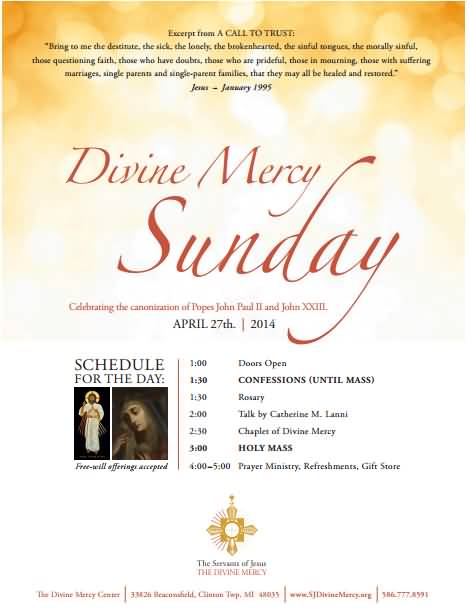 Divine Mercy Sunday Poster