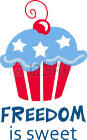 Freedom Is Sweet Happy Freedom Day Cupcake