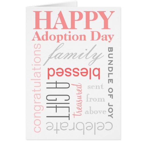 Happy Adoption Day Blessed Family Greeting Card