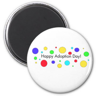 Happy Adoption Day Colorful Dots Button